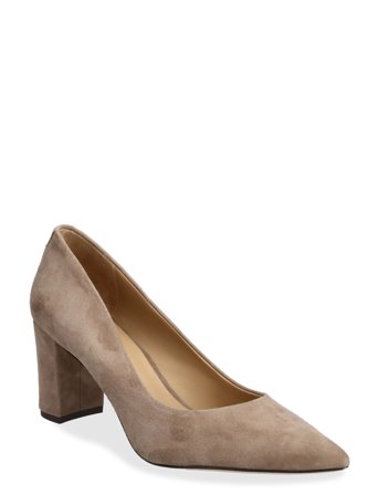 Lauren Ralph Lauren Lanette Suede Block-Heel Pump - Beige - 37