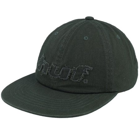 HUF - Zelená snapback Kšiltovka - Distressed Logo 5 Panel Hat Huntgreen Strapback @ Hatstore