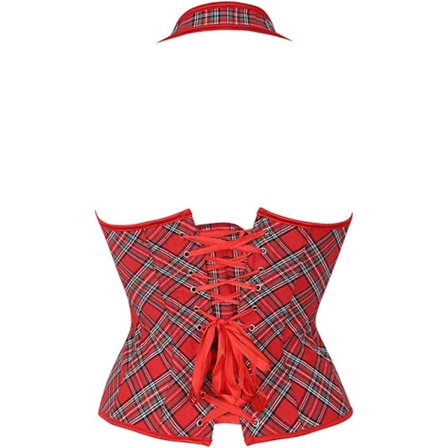 Korsetter för kvinnor Overbust Bustier Top Gothic Sexy Shoulder