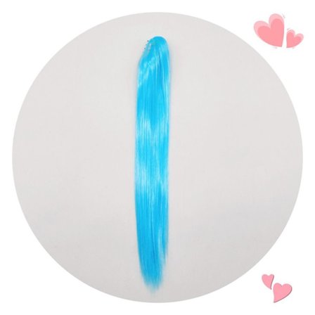 Straight Hair Clip Ponytail Hair SKY BLUE