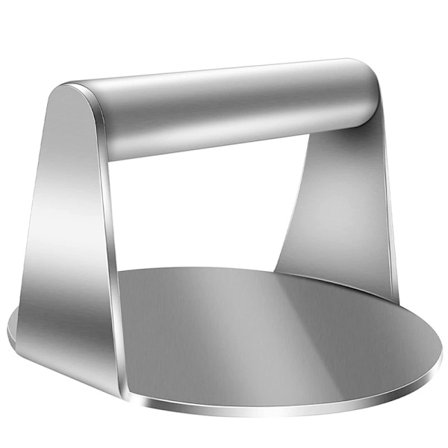 1PCS 304 ruostumattomasta teräksestä valmistettu hampurilaispuristin, ammattimainen pyöreä esipuristin