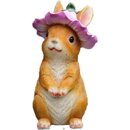 Kanin Statue Deco Hage Kanin Figurer Polyresin Stående Søte Kaniner Innendørs Utendørs Dyr Dekorasjoner, for Hjem Hage Patio Cafe Kontor Flott G