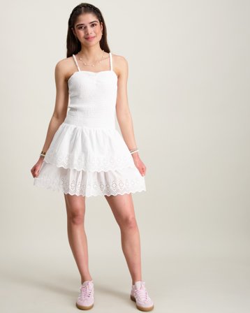 RYVLS Leya Embroidery Smock Dress Hvid Kjoler Pige - Kids Brand Store