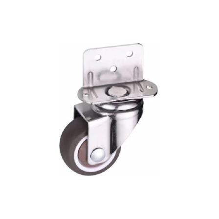 Pienet huonekalujen pyörivät pyörät, 32 mm ilman jarrua, L-kiinnityslevy, sopii huonekaluihin, kukkatelineisiin, taimitarhoihin (32 mm, 2 kpl)