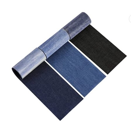 Jeanslapper til reparation, dekorativt sæt med stærkeste lim, stryges på til tøjreparation, flere valgmuligheder til jeans, jakker og rygsække (sort,