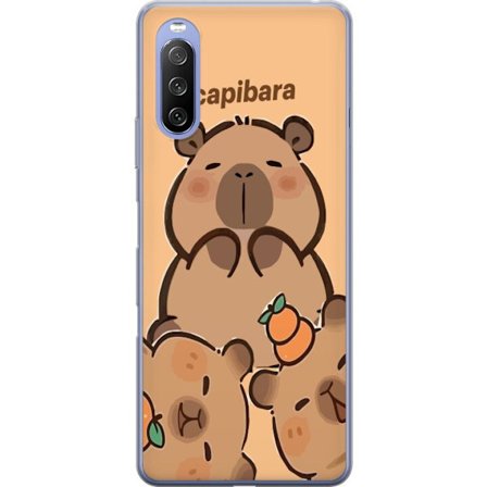 Kompatibelt Mobilskal till Sony Sony Xperia 10 III Lite Capybara söt figur söt trendig samlare