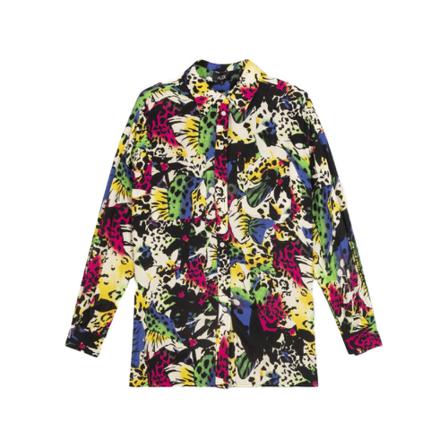 Alix The Label Animal flower blouse , Zwart , Dames , Maat: XS