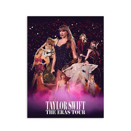 Taylor Swift The Eras Tour Musikplakat Pop Kvindelig Sanger Album Plakat Væghængt Kunst Lærred Fans Gave Til Ven Soveværelse Stue Dekoration (FMY)