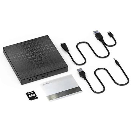 4 i 1 Extern CD DVD-enhet USB 3.0 Brännare Spelare Läsare för Laptop Fk