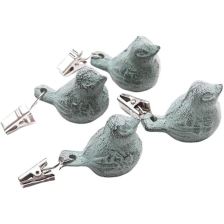 4 kpl Pöytäliinan Pidikkeet Rauta Antiikki Lintu Riipus Ulkokoriste Pidikkeet Puutarhapiknikille KST