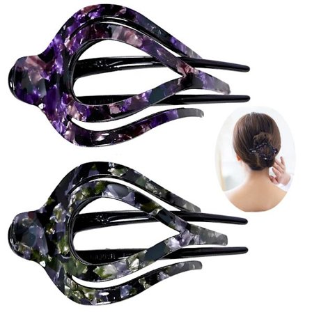 2 stk. Hjerteformet Andenæb Klemme Fashion Knold Hårklemmer Fancy Spænder til Kvinder Fransk Twist Hårklemme Ingen Glid Stærkt Greb