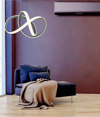 Aneta Lighting KRUMELUR taklampe, silvergrå, 44W LED