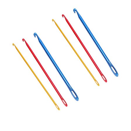 6 stk. Tunesiske hæklenåle Afghanske hæklenåle Strikkenål