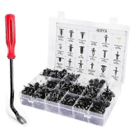 415 stk. Ford Bil Blandet Størrelse Festeklips Verktøysett Auto Karosseri Trykkholder Pin Rivet Støtfanger Innvendig Dørkledning Panel Holder 