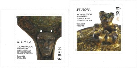 Irland - EUROPA 2025 Natinale arkæologiske opdagelser - Postfrisk sæt 2v