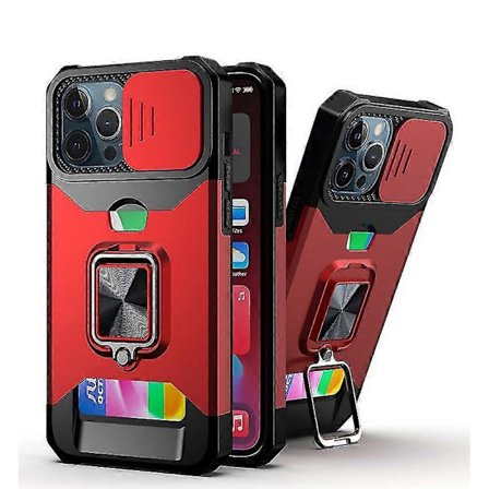 Skal för iPhone 11/11 Pro/11 Pro Max Ring Kort Fönster Mobiltelefonfodral Bil Anti-fall Mobiltelefonfodral för iPhone 11 Skal