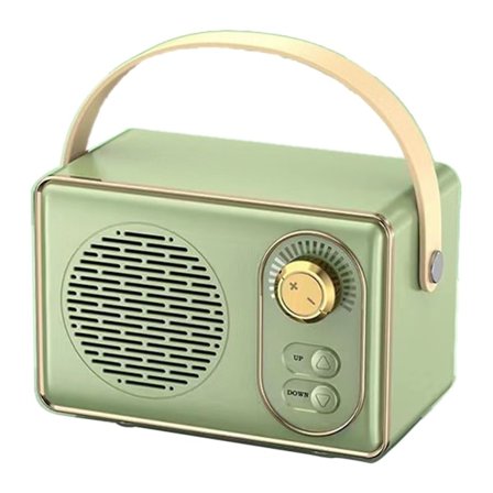 Retro Högtalare Klart Ljud Portabel Trådlös Vintage Liten Högtalare för Hemresa Utomhus Grön