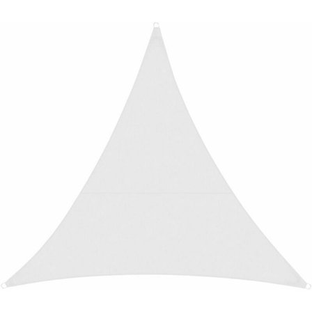 Hvidt, vandafvisende solsejl, 3 x 3 x 3 m