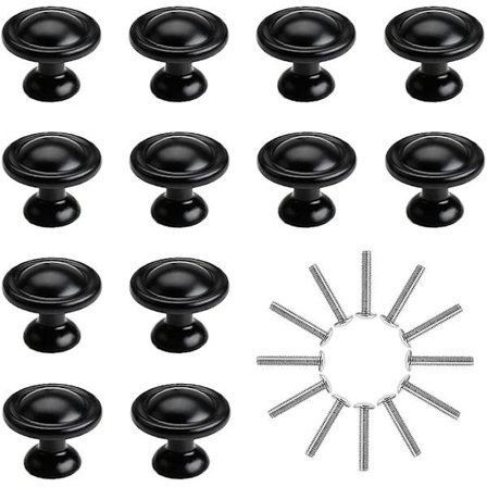 12 kpl:n laatikon nupit, mustat kaapin nupit, 28 mm:n alumiiniseoslaatikkovedin, yhden reiän kaapin nupit, ovennupit ruuveilla vaatekaapin 