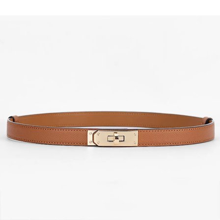 2022 Nytt Luksusmerke Høykvalitets Dame Ekte Skinn 1.8cm Bredde Belter Gull Lås Spenne Kjole Jeans Genser Midjebelte