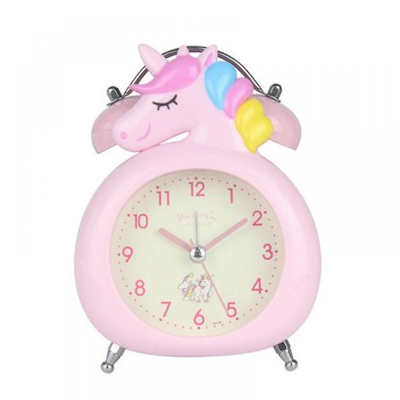 2023 Children's Alarm Clock, Cute 3-inch Clock, Silent Seconds Without Tick, Super Loud Double Bells With Backlight, The Best Gift For Children (pink)