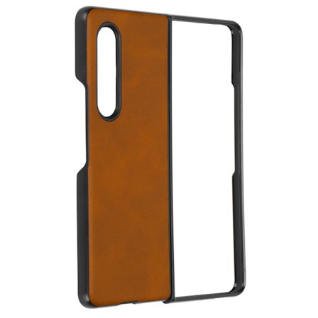 Läderfodral för Samsung Galaxy Z Fold 3 Mobiltelefon Anti Scratch Shockproof CoverBrun