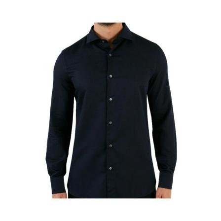 Emporio Armani, Formal Shirts Blauw, Heren, Maat:S