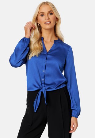 Happy Holly Graci knot blouse Blue Klær