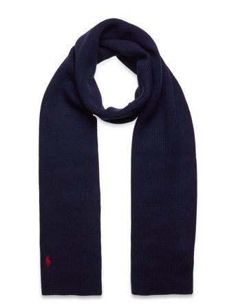 Polo Ralph Lauren Signature Pony Wool Scarf - Navy - ONE SIZE