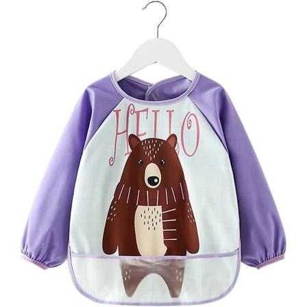 Vedenpitävä lasten maalaustakki, 2-4 vuotta, maalausesiliina, askarteluesiliina pitkillä hihoilla ja taskuilla, tyyli 1 SIZE 2
