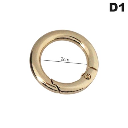 Spring Gate O Ring, der kan åbnes Nøglering Nøgle Lædertaske Håndtaske Bel