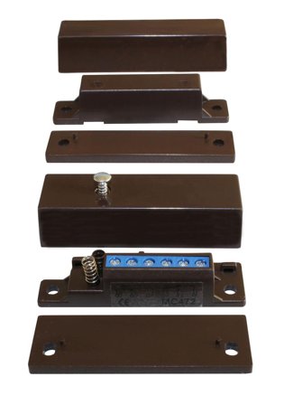 Alarmtech MC 472-B Högsäkerhetskontakt 1 växlingskontakt Brun, Larm & säkerhet