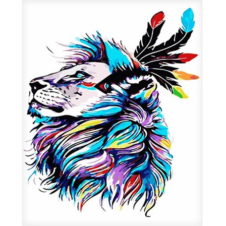 Canvasposter, Lejon - 60 x 75 cm