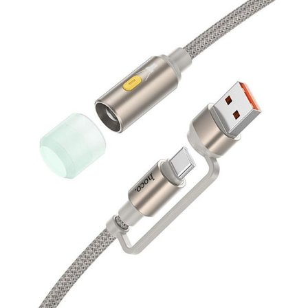 Hoco LED-ljus Till USB-A/USB-C Kabel Adapter UA38C - Guld