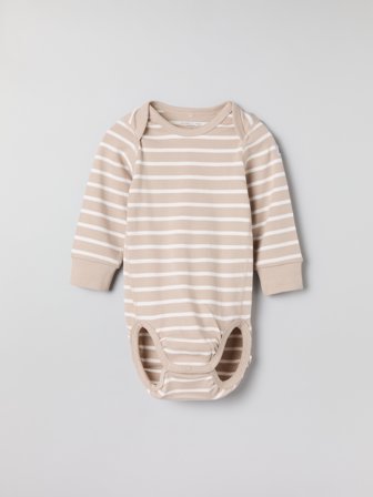 Polarn O. Pyret - Bodysuit striped - 44 - Childrenswear - beige