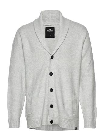Hco. Guys Sweaters Stickad Tröja Cardigan Blå Hollister