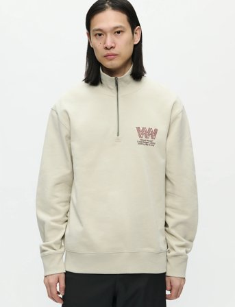 WOOD WOOD Wwjack Half Zipper Corp 25211 - Cream - XL