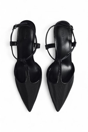 NA-KD Pumps i mesh med T-bar - Nyårsskor - Svart - EU 40