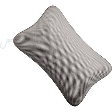 Badepute, grå, badepute for badekaret, nakkepute for badekaret, hodestøtte for badekaret, badekarkpute