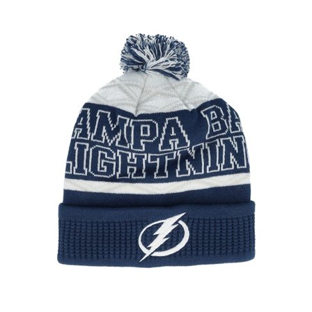 Outerstuff - NHL Blauw pom Beanie - Kids Tampa Bay Lightning NHL Beanie Blue/White Pom @ Hatstore