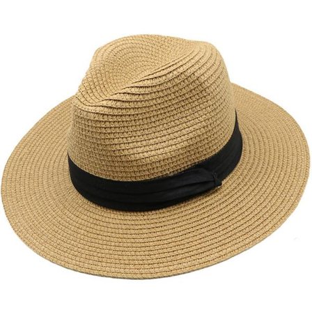 ING Aurinkohattu Miehet & Naiset Panama-hattu Kesäinen Aurinkohattu Naiset Säädettävä Olkihattu Fedora Naisten UV-aurinkohattu Olkihattu Rantahattu 56