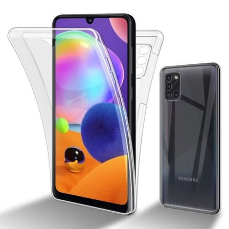 Coque för Samsung Galaxy A31 Etui i TRANSPARANT Hölje Etui Case Cover 360° Full Body Skydd skärmskydd
