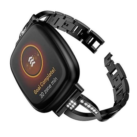 För Fitbit Versa 4 / Sense 2 Universal Diamond Metal Watch Band