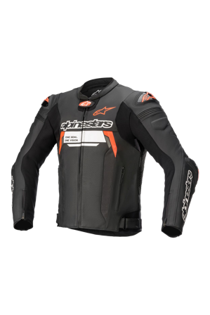Chaqueta de Moto de Cuero Alpinestars Missile V2 Ignition Negro/Rojo 52