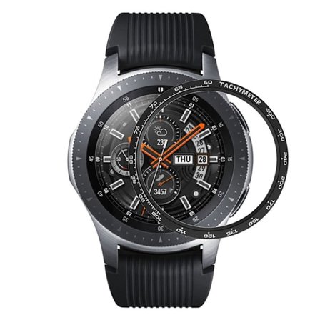 Samsung Galaxy Watch (46mm) holdbar rustfrit stål bezel - Sort