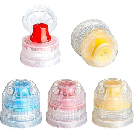 30 stk. 28 mm Push Pull Udskiftningshætter Genanvendelige Farverige Plastik Sodavandsdrejede Vandflaske Låg Top Velegnet Til 28 mm Sportflaske Låg