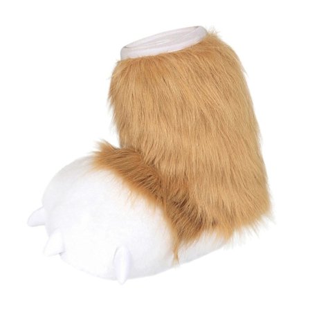 {hw} Fuzzy Paw Plysdyr Fod Cosplay Hus Tilbehør Fursuit Dyre Sutsko Kompatible med Karneval Halloween Voksne Børn