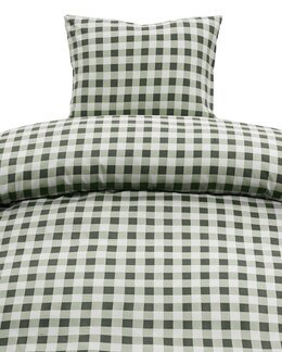 Sengetøysett Turild rutete 2-deler Grønn