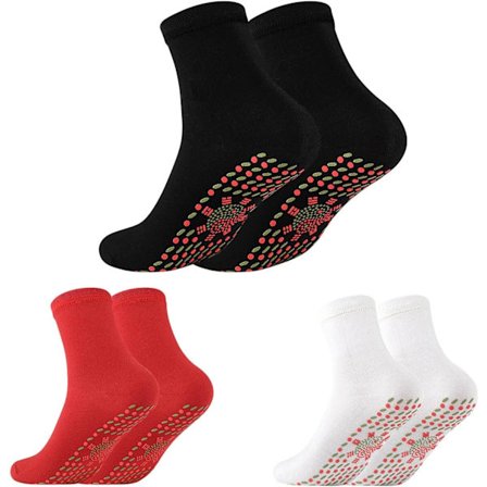 3 par selvvarmende sokker for menn og kvinner, unisex terapi magnetiske sokker vaskbare antifrys