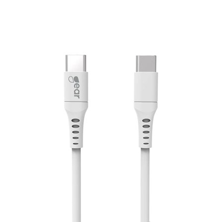 Laddkabel USB-C till USB-C 2.0 2m Kabel Vit